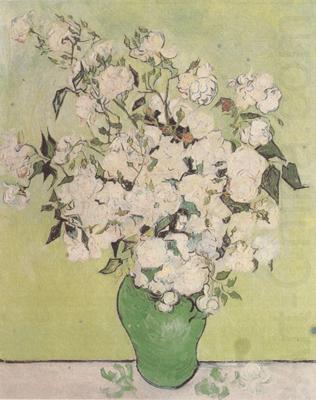 Still life:Pink Roses in a Vase (nn04), Vincent Van Gogh